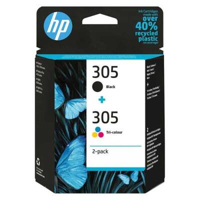 Hp 305-6ZD17AE Siyah ve Renkli Orijinal Mürekkep Multipack Kartuş Seti - 1