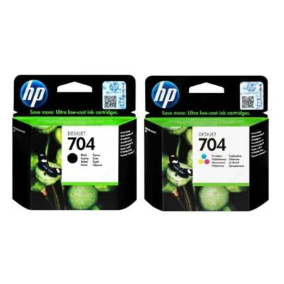 HP 704 Deskjet CN692A-CN693A İkili Orijinal Kartuş Seti - 1